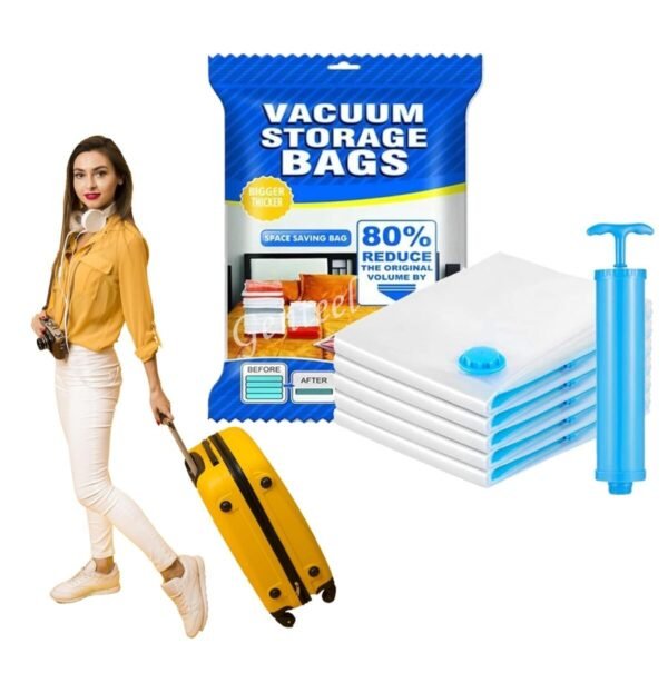 7140  Vacuum storage bags 5 bags and pump